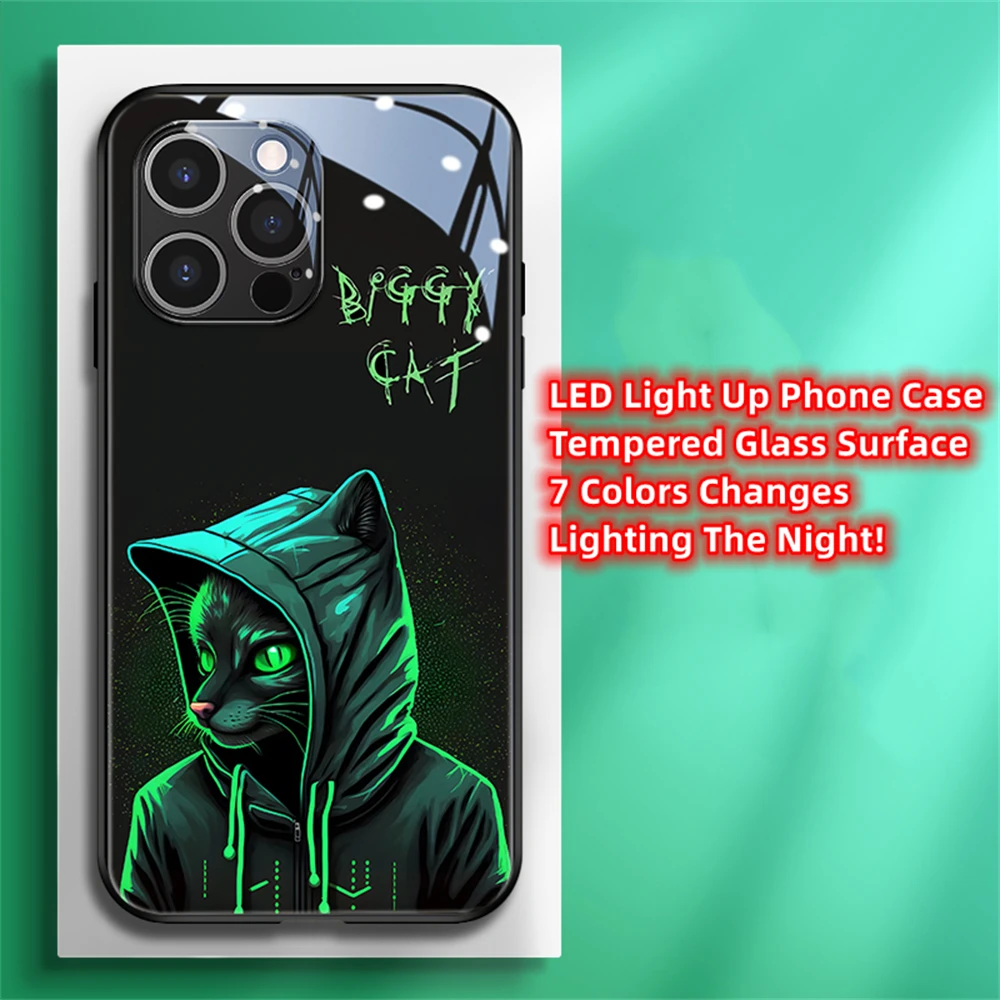 Fashion Popular Cat LED Calling Light Flash Phone Case For iPhone 16 15 14 13 12 11 Pro Max X XR XS SE2020 Smart Luminous Cover
Fashion Popular Cat LED Calling Light Flash Phone Case For iPhone 16 15 14 13 12 11 Pro Max X XR XS SE2020 Smart Luminous Cover