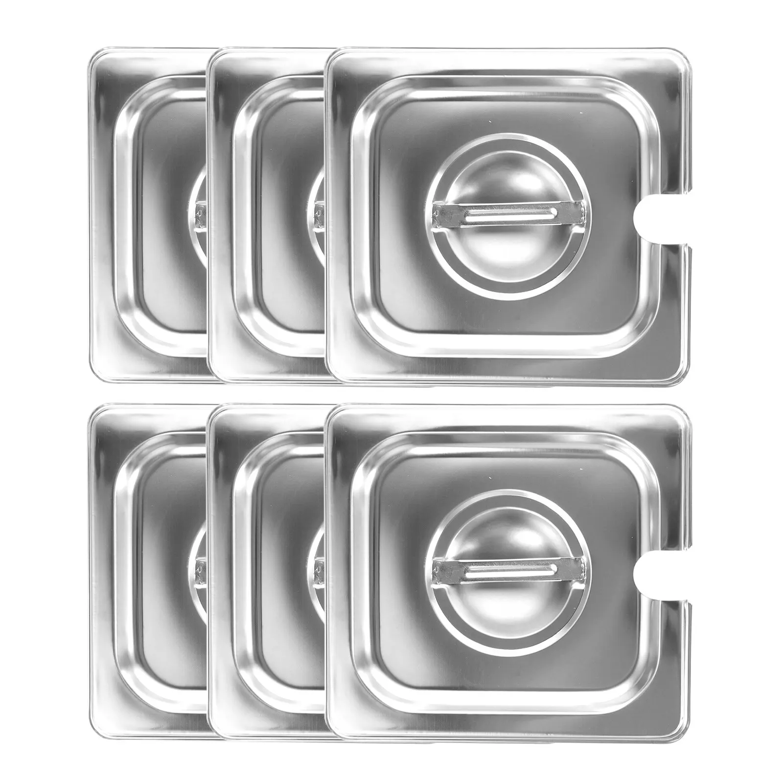 6Pcs Stainless Steel Pot Lid Set Restaurant Pan Covers Foodservice Replacement Kitchen Cooking Lids Pot Cover Pan Lid
6Pcs Stainless Steel Pot Lid Set Restaurant Pan Covers Foodservice Replacement Kitchen Cooking Lids Pot Cover Pan Lid