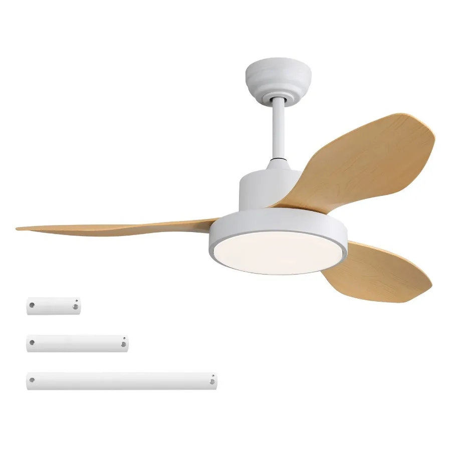 47 Inch Ceiling Fan with 22W LED Light and Remote Control 6 Speeds Reversible DC Motor White for Living Room
47 Inch Ceiling Fan with 22W LED Light and Remote Control 6 Speeds Reversible DC Motor White for Living Room
