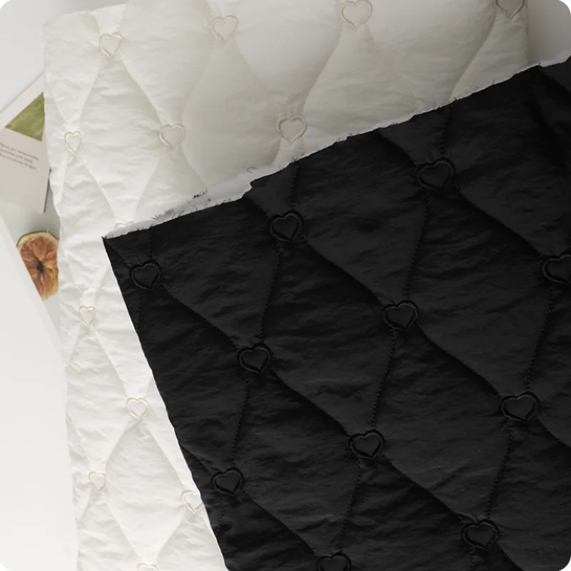Black white embroidered quilted cotton fabric for autumn and winter coat, vest, cotton-padded jacket clothing polyester fabric
Black white embroidered quilted cotton fabric for autumn and winter coat, vest, cotton-padded jacket clothing polyester fabric