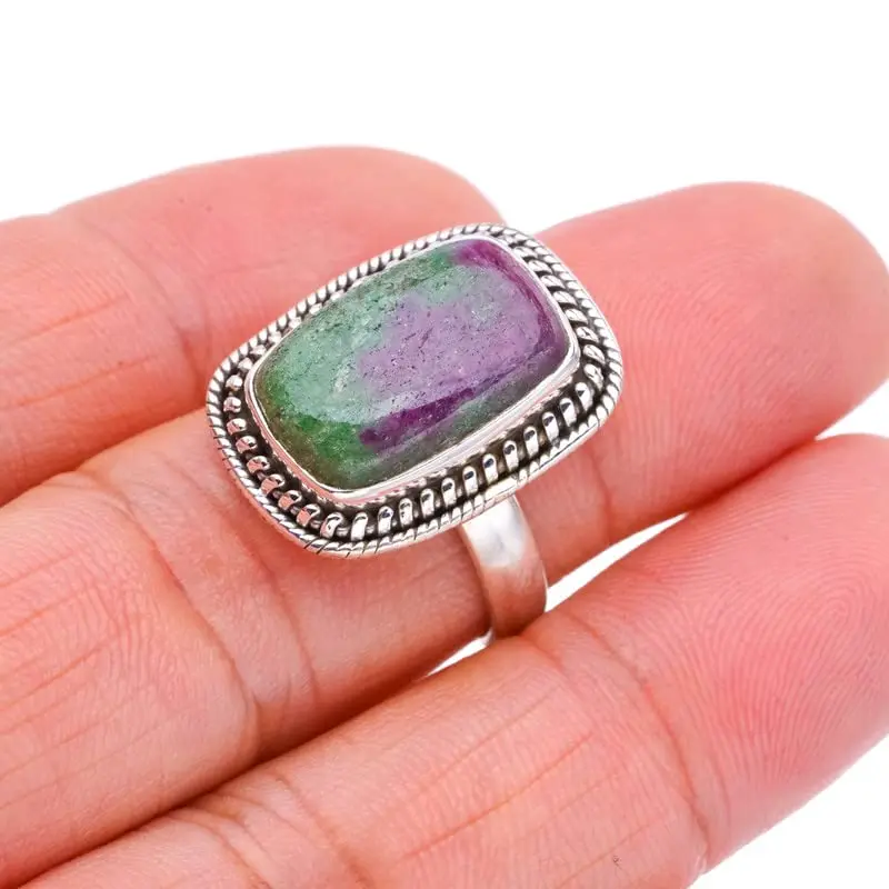StarGems® Natural Ruby Zoisite Handmade 925 Sterling Silver Ring 7.25 F1607
StarGems® Natural Ruby Zoisite Handmade 925 Sterling Silver Ring 7.25 F1607