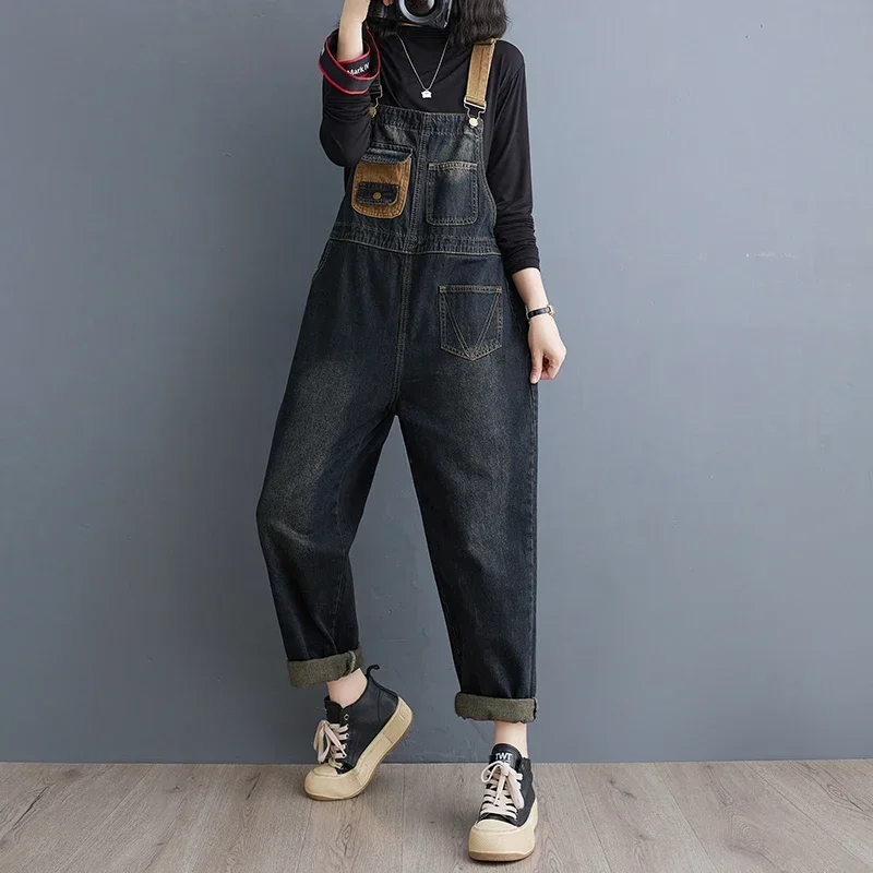 Long Jumpsuit Ladies Loose High Waisted Straight Jumpsuits #1473 Autumn Winter Rompers Womens Jumpsuit Denim Overalls Sleeveless
Long Jumpsuit Ladies Loose High Waisted Straight Jumpsuits #1473 Autumn Winter Rompers Womens Jumpsuit Denim Overalls Sleeveless