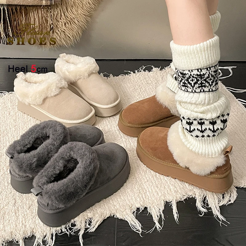 2025 Новые зимние серые женские зимние ботинки с круглым носком из искусственной замши, меховые туфли на толстой плоской подошве, 5 см, женские теплые ботинки без шнуровки до щиколотки
2025 Новые зимние серые женские зимние ботинки с круглым носком из искусственной замши, меховые туфли на толстой плоской подошве, 5 см, женские теплые ботинки без шнуровки до щиколотки