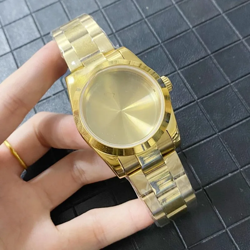 Stainless Steel nh35 Case Full Gold Watch Case Watchband Sapphire Glass Parts for Datejust NH35 NH36 Movement Watch Accessories
Stainless Steel nh35 Case Full Gold Watch Case Watchband Sapphire Glass Parts for Datejust NH35 NH36 Movement Watch Accessories