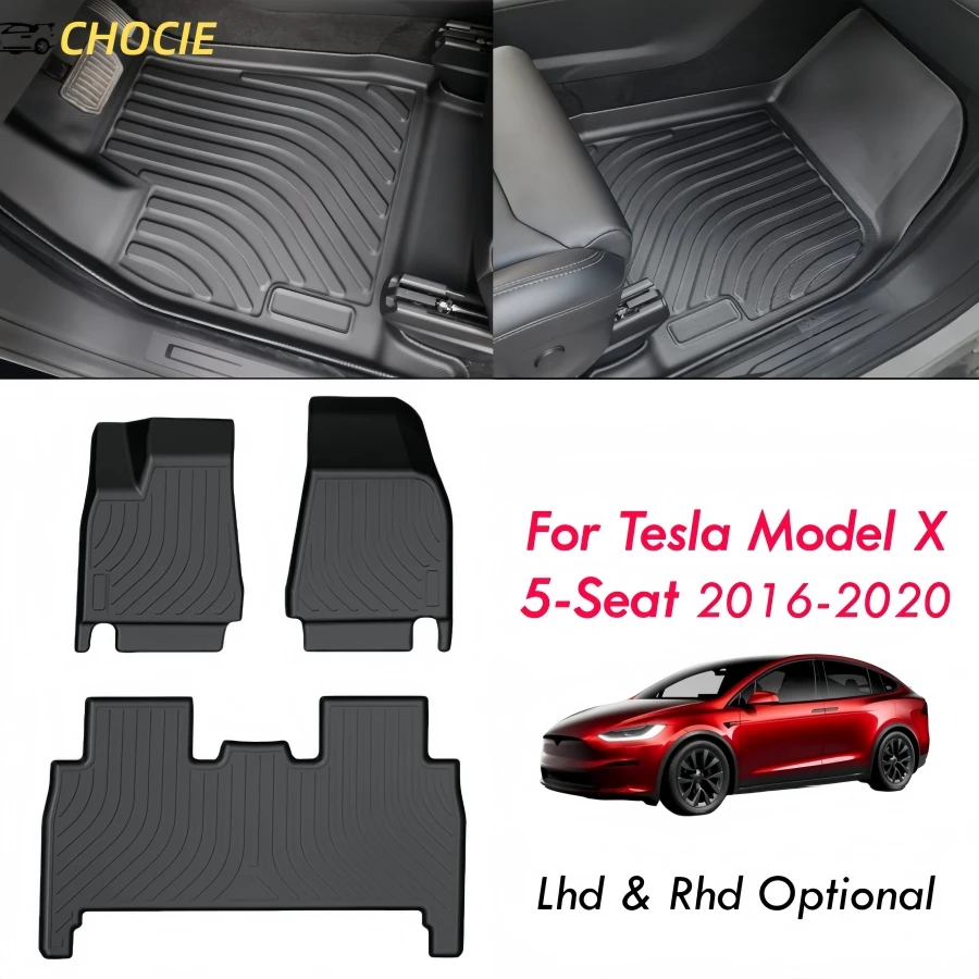 Lhd Rhd TPE Floor Mats for Tesla Model X 5-Seat 2016-2020 All Weather Waterproof Anti-Slip Cargo Liner Trunk Mat Accessories
Lhd Rhd TPE Floor Mats for Tesla Model X 5-Seat 2016-2020 All Weather Waterproof Anti-Slip Cargo Liner Trunk Mat Accessories