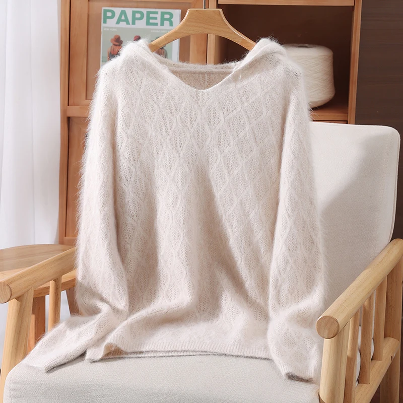 Модный женский свитер-пуловер с капюшоном, осенне-зимний, 100% кашемир из норки, трикотаж, мягкий, теплый, элегантный, повседневный, с ажурными вставками, топ
Модный женский свитер-пуловер с капюшоном, осенне-зимний, 100% кашемир из норки, трикотаж, мягкий, теплый, элегантный, повседневный, с ажурными вставками, топ