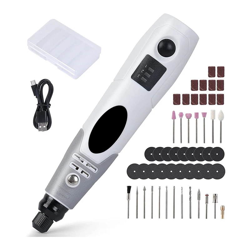 Mini Cordless Rotary Tool Kit 3.6V With 50 Accessories, USB Charging And 3-Speed, Power Tool For Grinding, Polishing
Mini Cordless Rotary Tool Kit 3.6V With 50 Accessories, USB Charging And 3-Speed, Power Tool For Grinding, Polishing