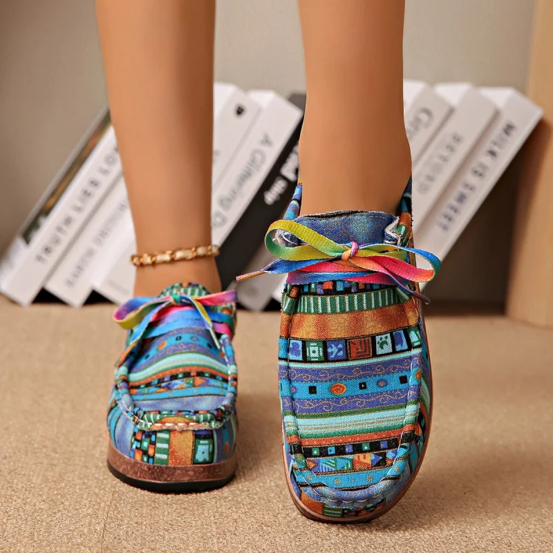 2025New Large Size Lace-Up Colorful Low-Top Women's Ethnic Style Graffiti Lazy Canvas Flat Loafers
2025New Large Size Lace-Up Colorful Low-Top Women's Ethnic Style Graffiti Lazy Canvas Flat Loafers