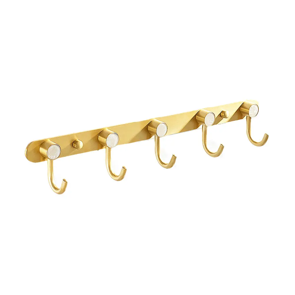 Wall Mounted Hooks Gold Coat Rack Bathroom Belt Row Fashionable Clothes Hook Delicate Dressing Room Hook Strong Bearing Capacity
Wall Mounted Hooks Gold Coat Rack Bathroom Belt Row Fashionable Clothes Hook Delicate Dressing Room Hook Strong Bearing Capacity