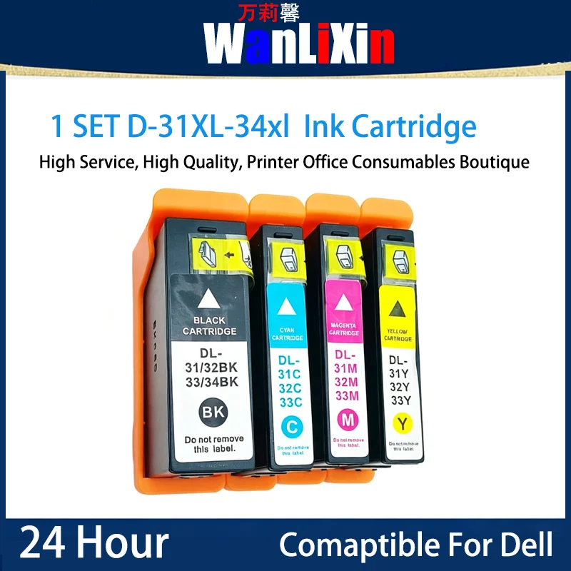 1 set D31 D32 D33 D34 D-31 D-32 D-33 D-34 Ink Cartridge Compatible For Dell LLV525WV725W
1 set D31 D32 D33 D34 D-31 D-32 D-33 D-34 Ink Cartridge Compatible For Dell LLV525WV725W