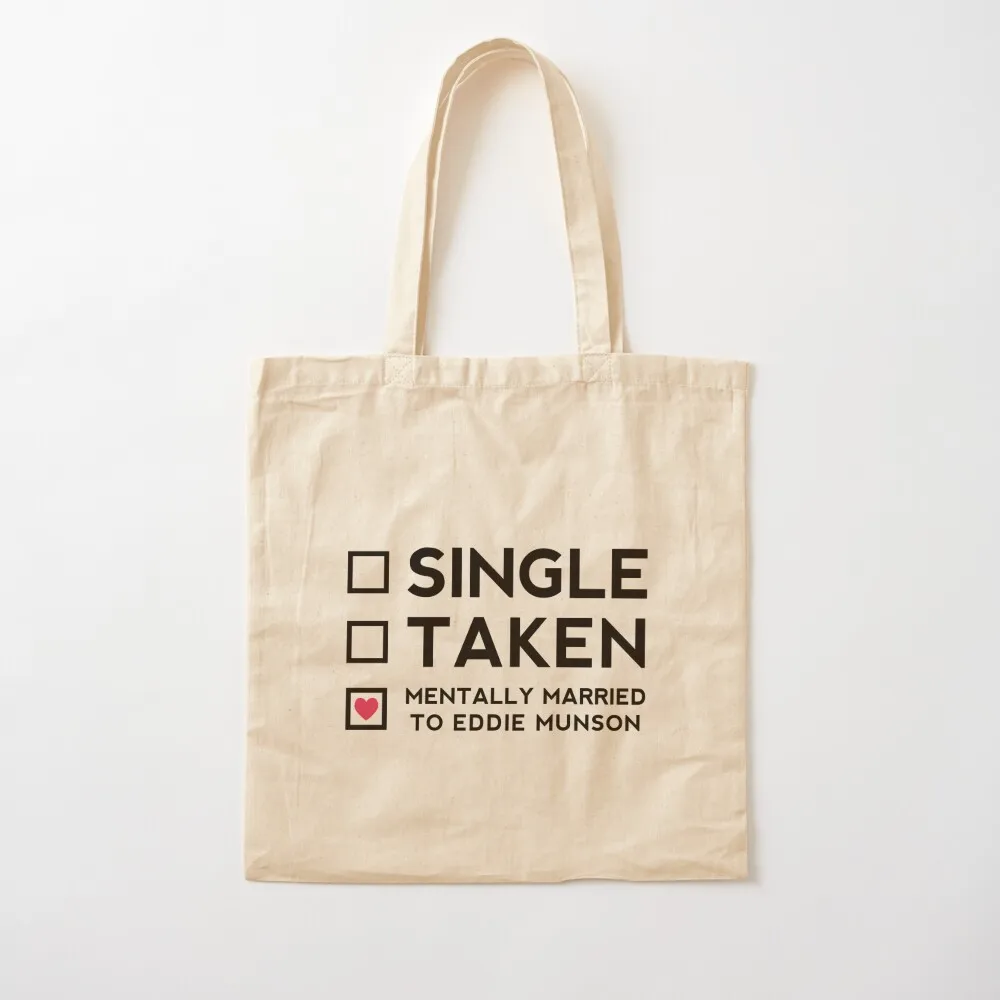 Mentally Married to Eddie Munson Tote Bag Reusable bags shopping trolley bag personalized screen Canvas
Mentally Married to Eddie Munson Tote Bag Reusable bags shopping trolley bag personalized screen Canvas