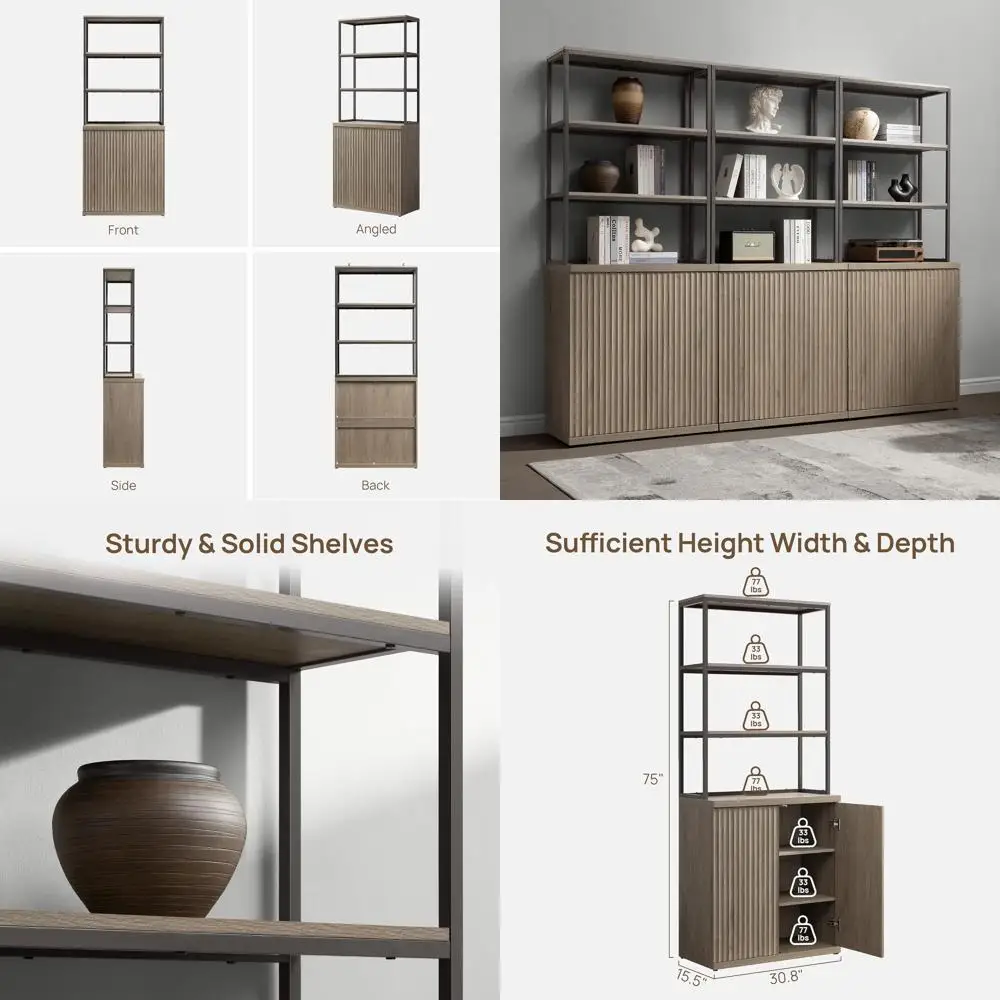 6-Shelf Metal Bookcase - 75 Tall Storage Unit for Home, Office, Living Room, Bedroom, Grey
6-Shelf Metal Bookcase - 75 Tall Storage Unit for Home, Office, Living Room, Bedroom, Grey