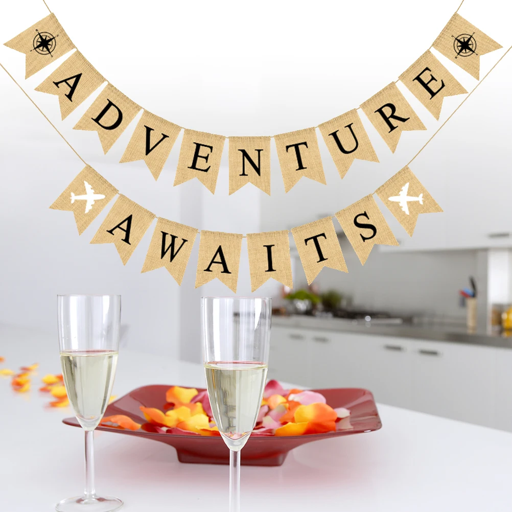 Adventure Flags Bunting Banner Travel Linen Swallowtail Photo Backdrop Festive Decoration
Adventure Flags Bunting Banner Travel Linen Swallowtail Photo Backdrop Festive Decoration