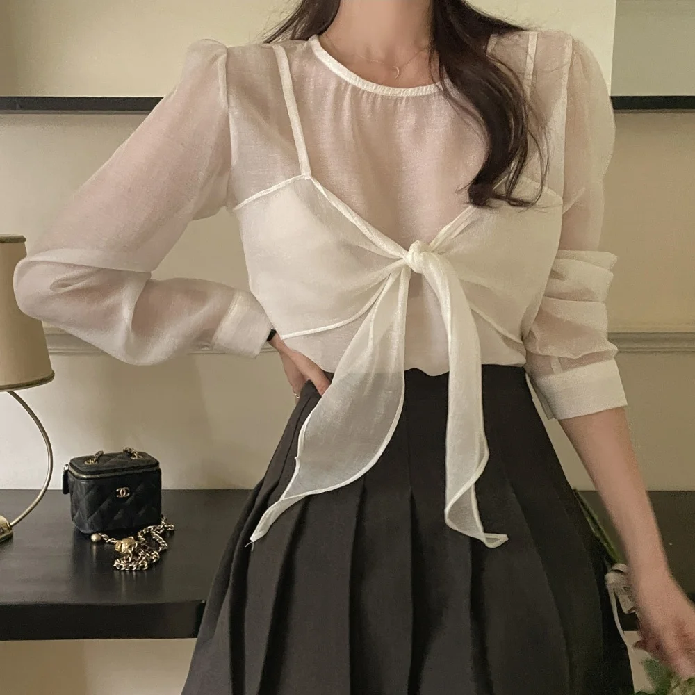 Blouse Women Office Lady Korea Style Cute Long Sleeve Patchwork Solid Knitted O-Neck Belt Blusas Womens Tops And Blouses
Blouse Women Office Lady Korea Style Cute Long Sleeve Patchwork Solid Knitted O-Neck Belt Blusas Womens Tops And Blouses