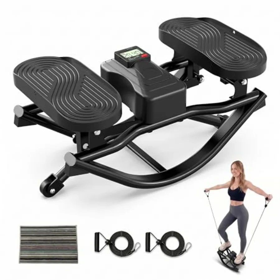 Rocking Stepper Side to Side for Exercise at Home, Low-Impact Rock Stepper Machine with Resistance Bands and Digital Display, A
Rocking Stepper Side to Side for Exercise at Home, Low-Impact Rock Stepper Machine with Resistance Bands and Digital Display, A