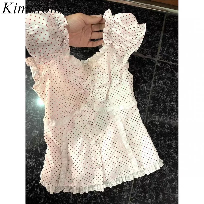 Kimutomo Shirts Women Summr Fashion Lace Patchwork Polka Dot Printed Square Collar Crop Tops Ladies Y2k Harajuku Blouse
Kimutomo Shirts Women Summr Fashion Lace Patchwork Polka Dot Printed Square Collar Crop Tops Ladies Y2k Harajuku Blouse