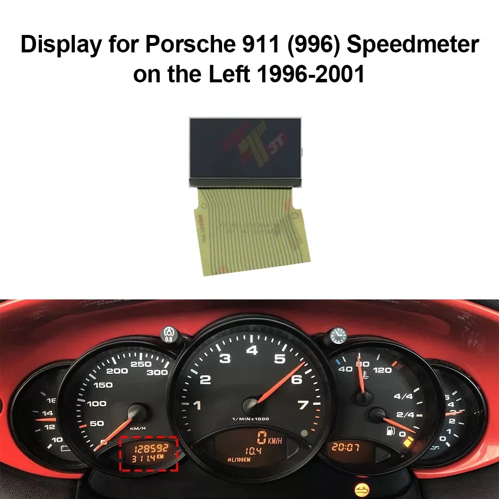 Dashboard LCD Display for Porsche 911 996 and 986 Boxster Speedmeter on the Left KM Version /Mile Verson
Dashboard LCD Display for Porsche 911 996 and 986 Boxster Speedmeter on the Left KM Version /Mile Verson