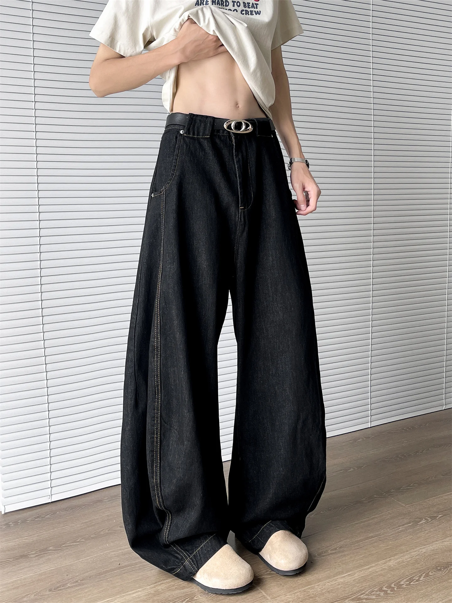 Bla Deconstructed Knife Jeans Men's Trendy High Street Retro Slimming Wide Leg Floor Length Scythe Pants Casual Loose Fit
Bla Deconstructed Knife Jeans Men's Trendy High Street Retro Slimming Wide Leg Floor Length Scythe Pants Casual Loose Fit