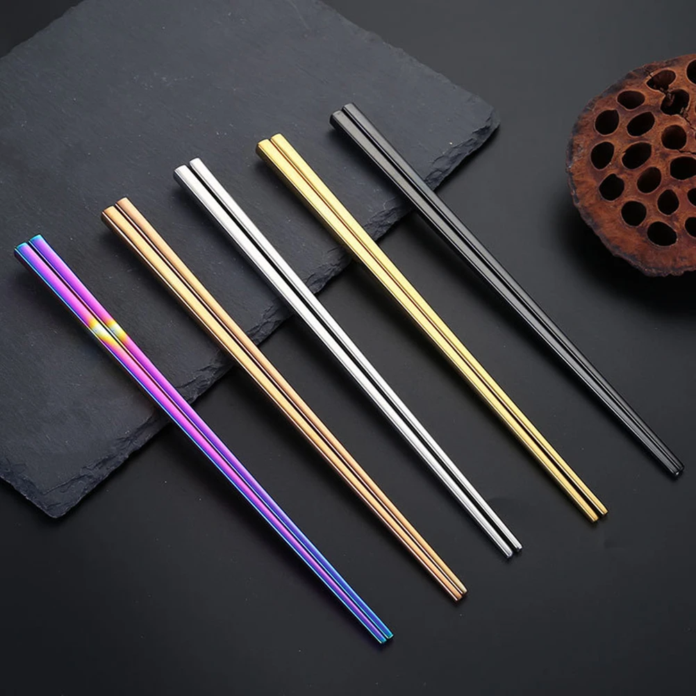 304 Stainless Steel Square Chopsticks Reusable Polished Metal Kitchen Utensils Dishwasher Safe Rustproof Heat Resistant For
304 Stainless Steel Square Chopsticks Reusable Polished Metal Kitchen Utensils Dishwasher Safe Rustproof Heat Resistant For