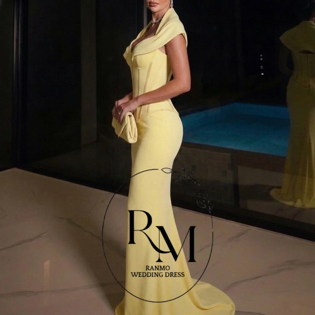 Ranmo Customized Mermaid Bright Yellow Off Shoulder Sweetheart Corset Evening Dresses 2026 Satin Prom Dresses Ankle Length
Ranmo Customized Mermaid Bright Yellow Off Shoulder Sweetheart Corset Evening Dresses 2026 Satin Prom Dresses Ankle Length