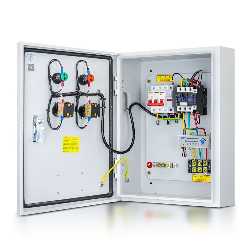Kitchen motor fan start control box phase stop 4KW kW protection 7.5 water pump
Kitchen motor fan start control box phase stop 4KW kW protection 7.5 water pump