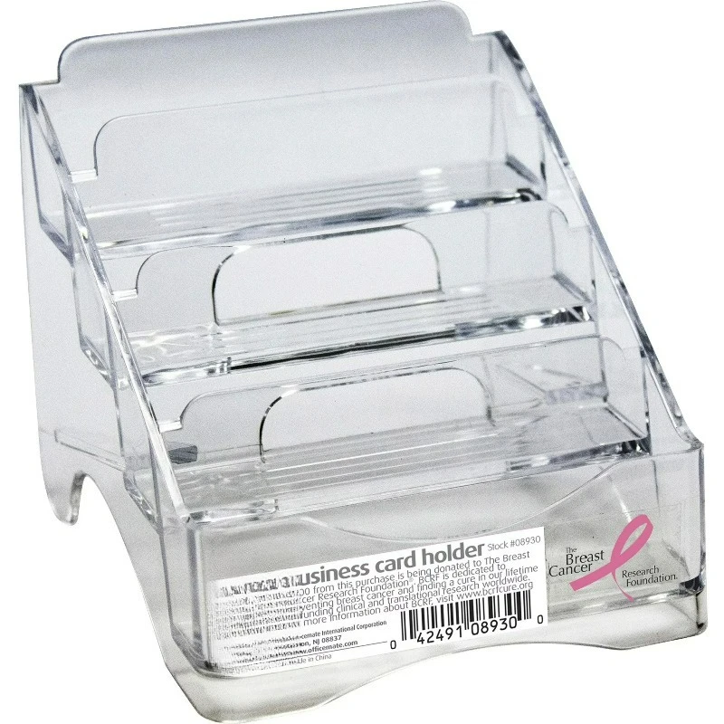 Breast Cancer Awareness Business Card Holder, 4 Tiers, Clear (08930)
Breast Cancer Awareness Business Card Holder, 4 Tiers, Clear (08930)