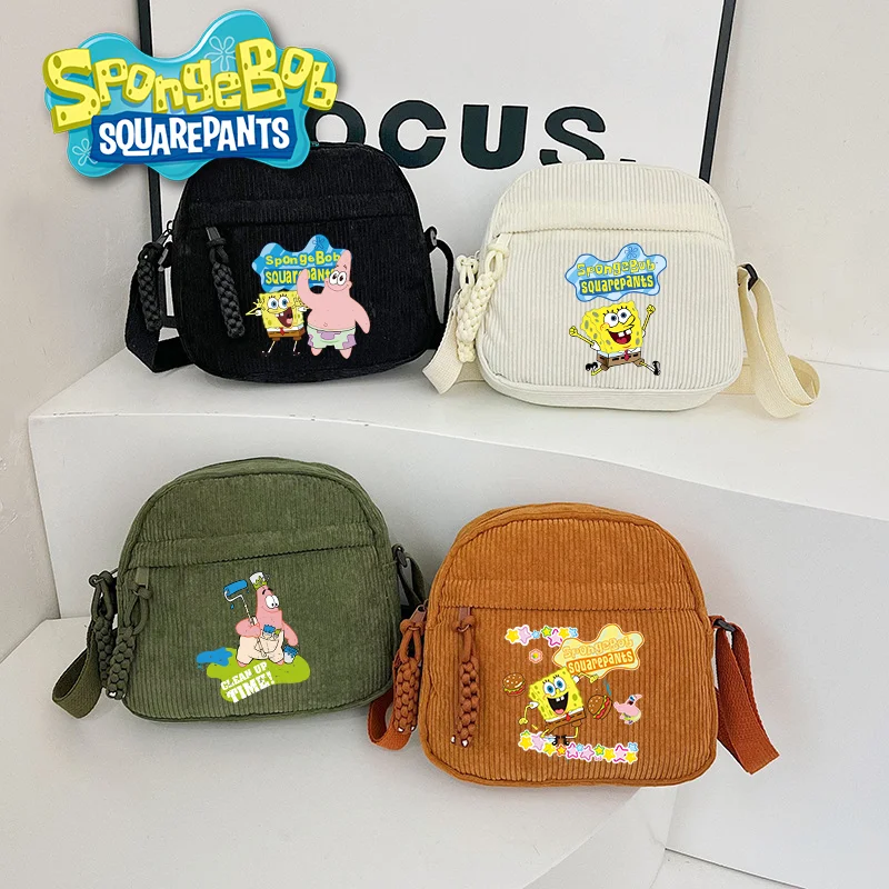 Cute Cartoon Spongebob Crossbody Bag Corduroy Anime Character Patrick Star Pattern Portable Storage All-match Outdoor Fashion
Cute Cartoon Spongebob Crossbody Bag Corduroy Anime Character Patrick Star Pattern Portable Storage All-match Outdoor Fashion
