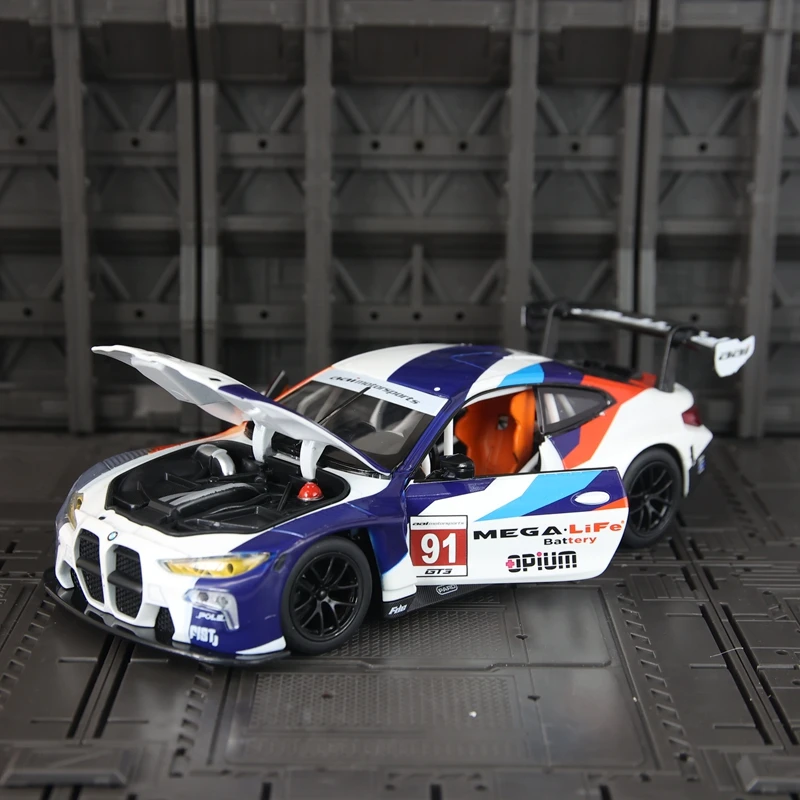 CCA 1:24 simulation BMW M4 GT3 rally car model alloy car ornaments doors and hood can be opened rich details, fine workmanship
CCA 1:24 simulation BMW M4 GT3 rally car model alloy car ornaments doors and hood can be opened rich details, fine workmanship