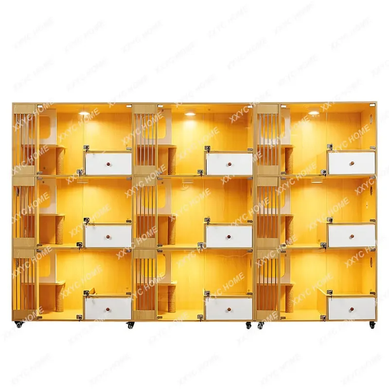 Cat Cage Villa Solid Wood Foster Breeding Pet Shop Display Cabinet Delivery Room Cage Cattery Cabinet
Cat Cage Villa Solid Wood Foster Breeding Pet Shop Display Cabinet Delivery Room Cage Cattery Cabinet