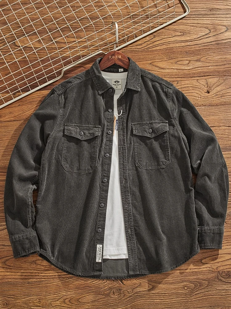 2025 New American Retro Corduroy Long Sleeve Shirt Men Loose Versatile Workwear Style Double Pocket Shirt Jacket for Youth
2025 New American Retro Corduroy Long Sleeve Shirt Men Loose Versatile Workwear Style Double Pocket Shirt Jacket for Youth