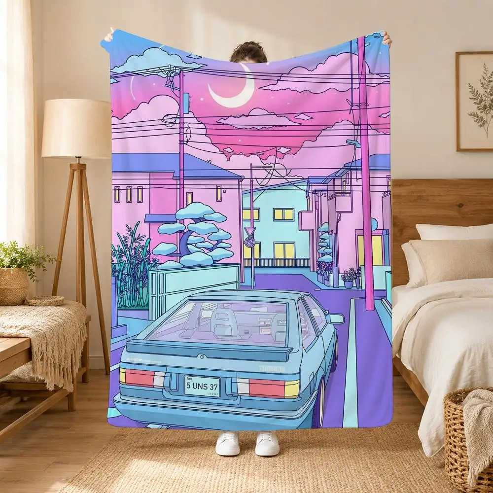 Neon City Street Vaporwave 80S Throw Cozy Summer Nap Flannel Blanket Soft Throw for Office, Couch, Travel & Bed
Neon City Street Vaporwave 80S Throw Cozy Summer Nap Flannel Blanket Soft Throw for Office, Couch, Travel & Bed