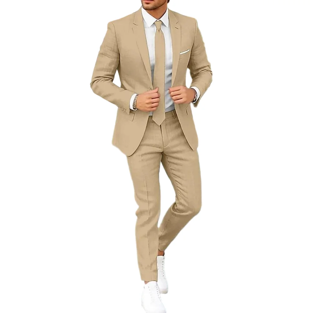 Linen Man Suit 2Pcs Suit Summer Groom Wedding Tuxedo Beach Suit Dinner Suit Notched Lapel Wedding suit Tailor Suit Blazer
Linen Man Suit 2Pcs Suit Summer Groom Wedding Tuxedo Beach Suit Dinner Suit Notched Lapel Wedding suit Tailor Suit Blazer