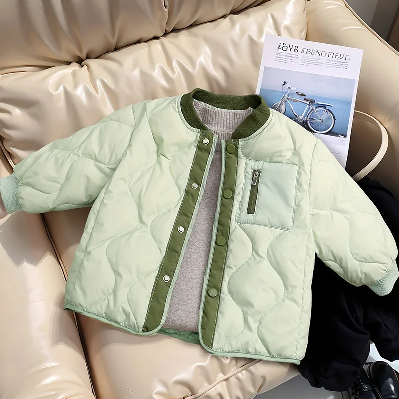 Children's Clothing for Autumn and Winter, Children's Down Jacket, Spliced Short Style, New Diamond Grid Baby Down Liner
Children's Clothing for Autumn and Winter, Children's Down Jacket, Spliced Short Style, New Diamond Grid Baby Down Liner
