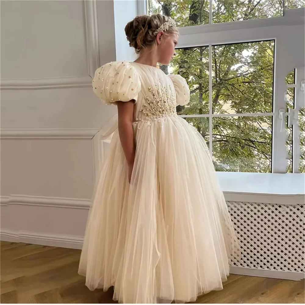 Lace beading Luxury Puff Dress Long Ball Floor Length Bow Customized Elegant Party Princess First Communion Dress New 2026
Lace beading Luxury Puff Dress Long Ball Floor Length Bow Customized Elegant Party Princess First Communion Dress New 2026