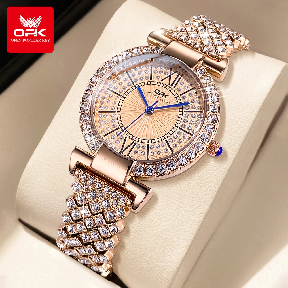 OPK 8618, женские часы, простые элегантные кварцевые часы, водонепроницаемые светящиеся часы с инкрустацией бриллиантами для женщин, коробка, подарки, оригинальные Reloj
OPK 8618, женские часы, простые элегантные кварцевые часы, водонепроницаемые светящиеся часы с инкрустацией бриллиантами для женщин, коробка, подарки, оригинальные Reloj