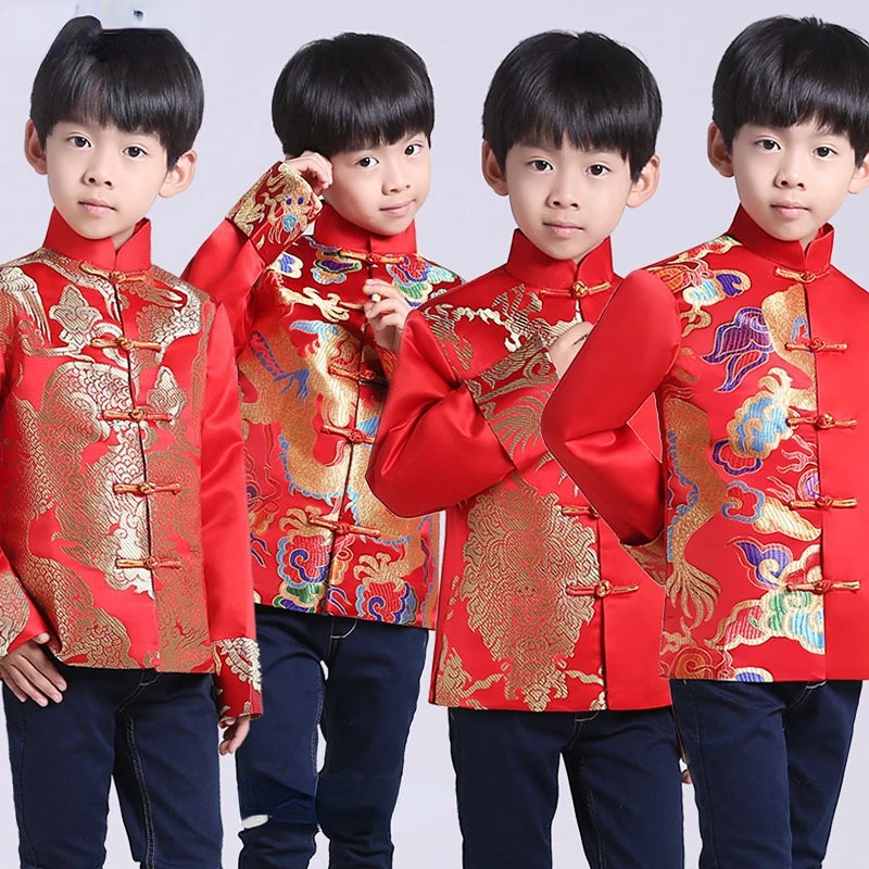 Tang Suit Red Traditional Chinese Clothing for Men Kids Boy Hanfu Top New Year Outfit Dragon Print Coat Ancient Jacket for Child
Tang Suit Red Traditional Chinese Clothing for Men Kids Boy Hanfu Top New Year Outfit Dragon Print Coat Ancient Jacket for Child