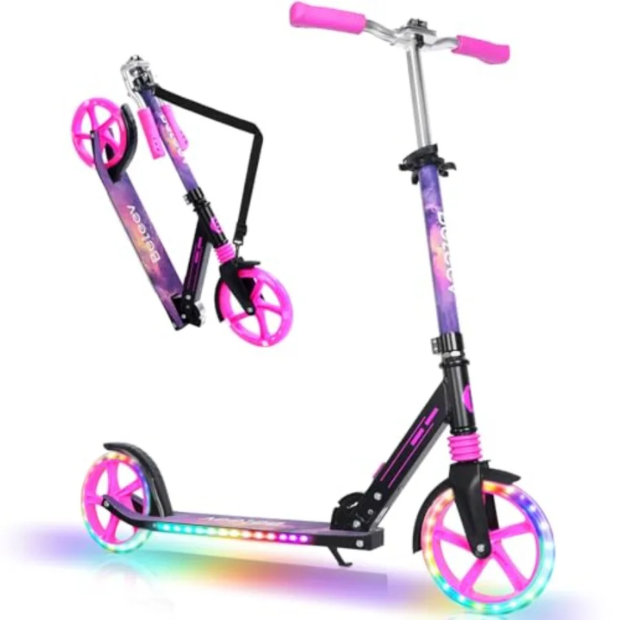 Light-Up Wheels Scooter for Ages 6+ Teens with Adjustable Height 2 Wheel Folding Lightweight Sport Scooter 8-Inch Big Wheels Ca
Light-Up Wheels Scooter for Ages 6+ Teens with Adjustable Height 2 Wheel Folding Lightweight Sport Scooter 8-Inch Big Wheels Ca