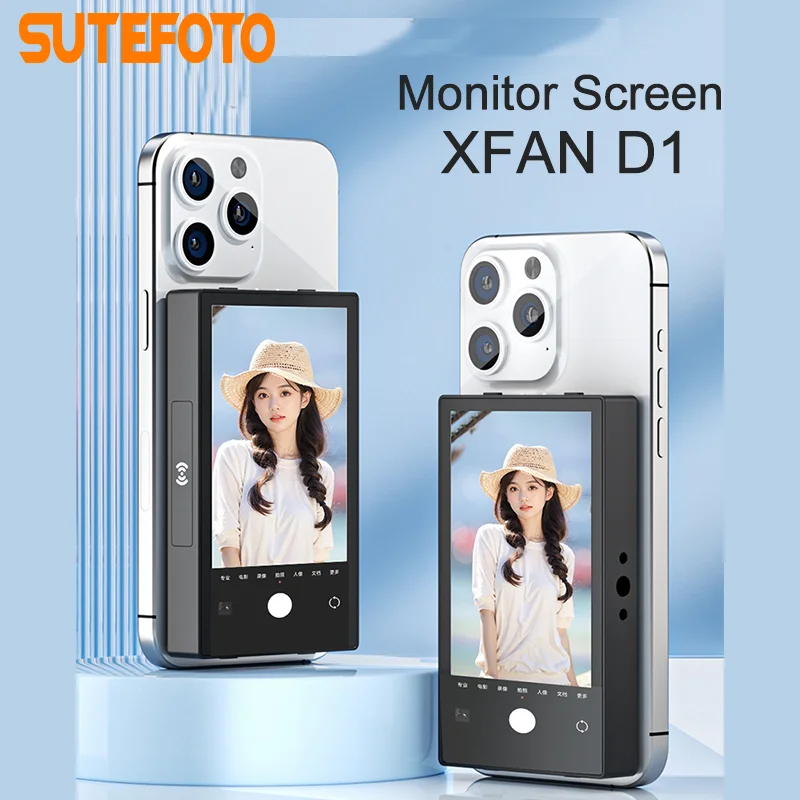 Sutefoto XFAN D1 Magnetic Phone Selfie Monitor Screen for iPhone AndroidSmartphone Rear Camera Selfie Vlog Live Stream
Sutefoto XFAN D1 Magnetic Phone Selfie Monitor Screen for iPhone AndroidSmartphone Rear Camera Selfie Vlog Live Stream