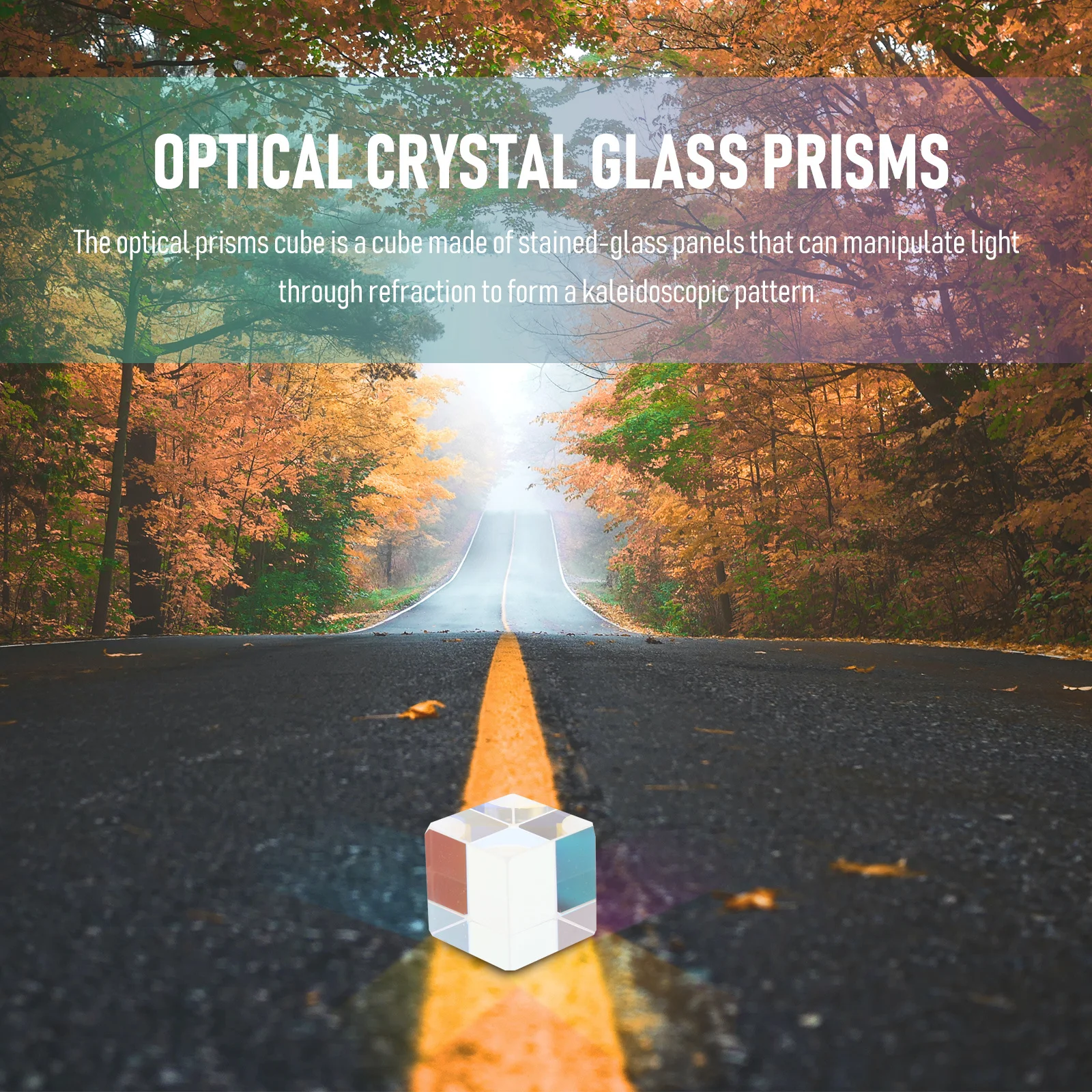 Optical Crystal Cube Prisms Glass Durable Kaleidoscopic Pattern Physics Teaching Photography Experiment Decoration 
Optical Crystal Cube Prisms Glass Durable Kaleidoscopic Pattern Physics Teaching Photography Experiment Decoration