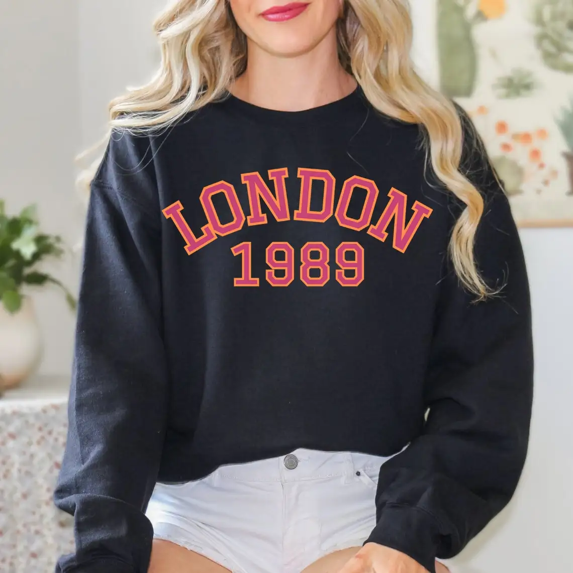 Толстовка London 1989 года, модная толстовка City London, осенний подарок для нее
Толстовка London 1989 года, модная толстовка City London, осенний подарок для нее