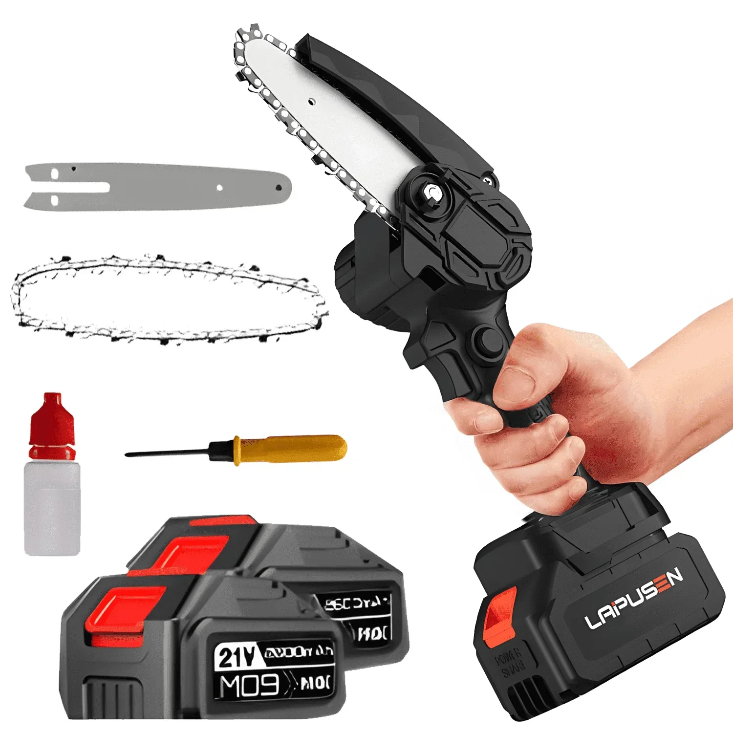 6-Inch Mini Chainsaw, Handheld Chainsaw for Cutting Wood, Trimming Trees and Laying Flooring
6-Inch Mini Chainsaw, Handheld Chainsaw for Cutting Wood, Trimming Trees and Laying Flooring
