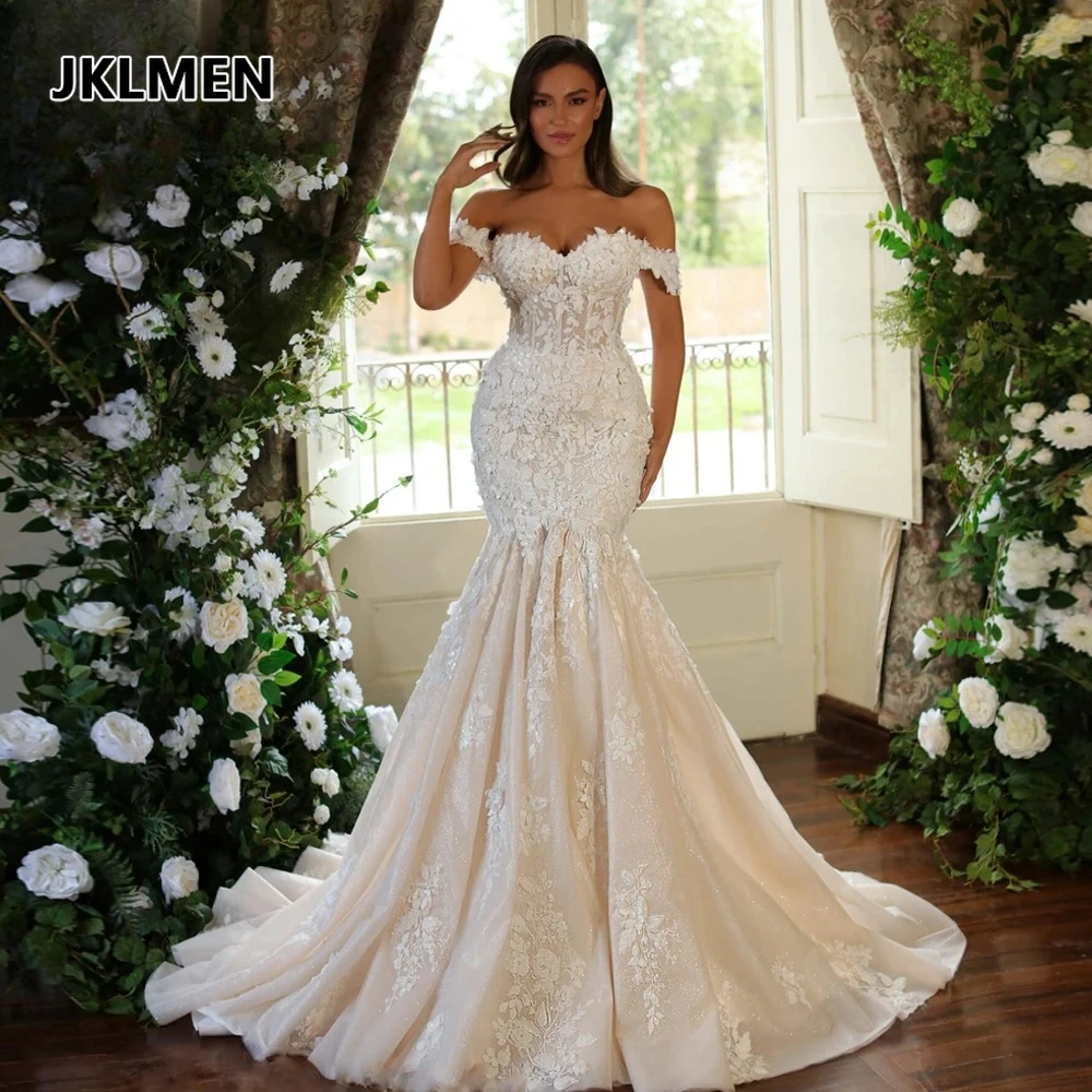 Mermaid Sexy Wedding Dresses Sweetheart Off The Shoulder Vestido De Novias Embroidery Appliques Custom Made Bridal Gown
Mermaid Sexy Wedding Dresses Sweetheart Off The Shoulder Vestido De Novias Embroidery Appliques Custom Made Bridal Gown