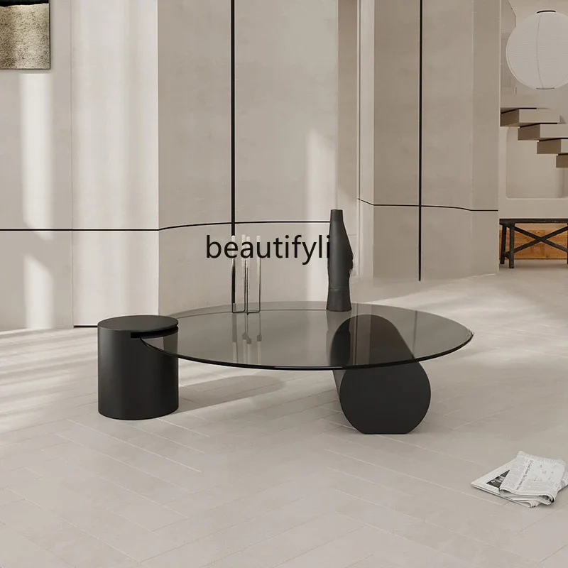 V Modern Glass Coffee Table Living Room Home Tea Table Creative Geometric Art round Bubble Tea Table
V Modern Glass Coffee Table Living Room Home Tea Table Creative Geometric Art round Bubble Tea Table