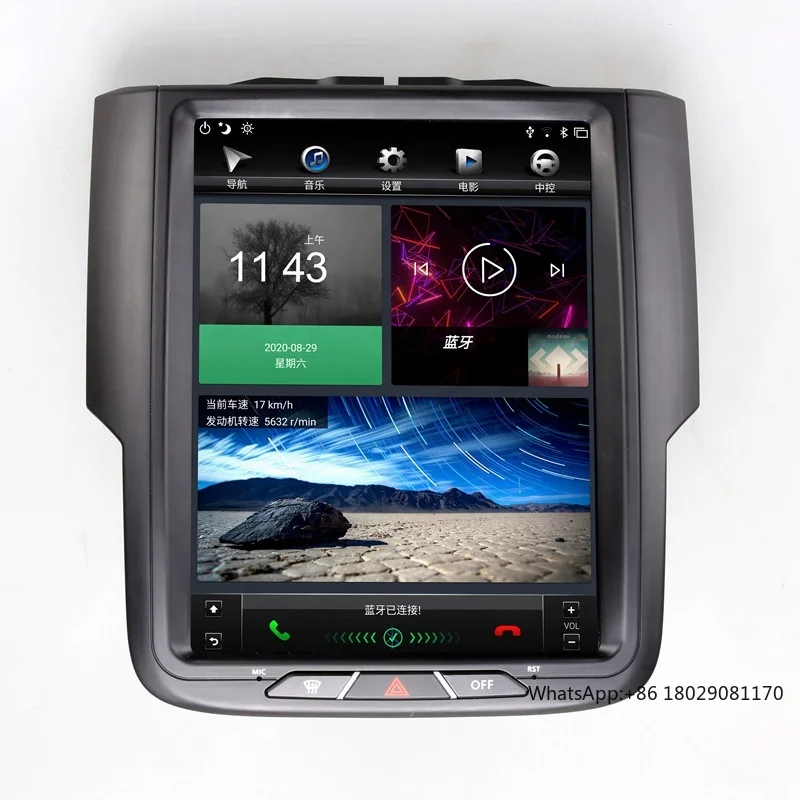 10.4 Inch tesla Style Android 9.0 Car DVD Radio GPS Player for Dodge Ram 1500 2013-2018 Car Multimedia System Navigation
10.4 Inch tesla Style Android 9.0 Car DVD Radio GPS Player for Dodge Ram 1500 2013-2018 Car Multimedia System Navigation