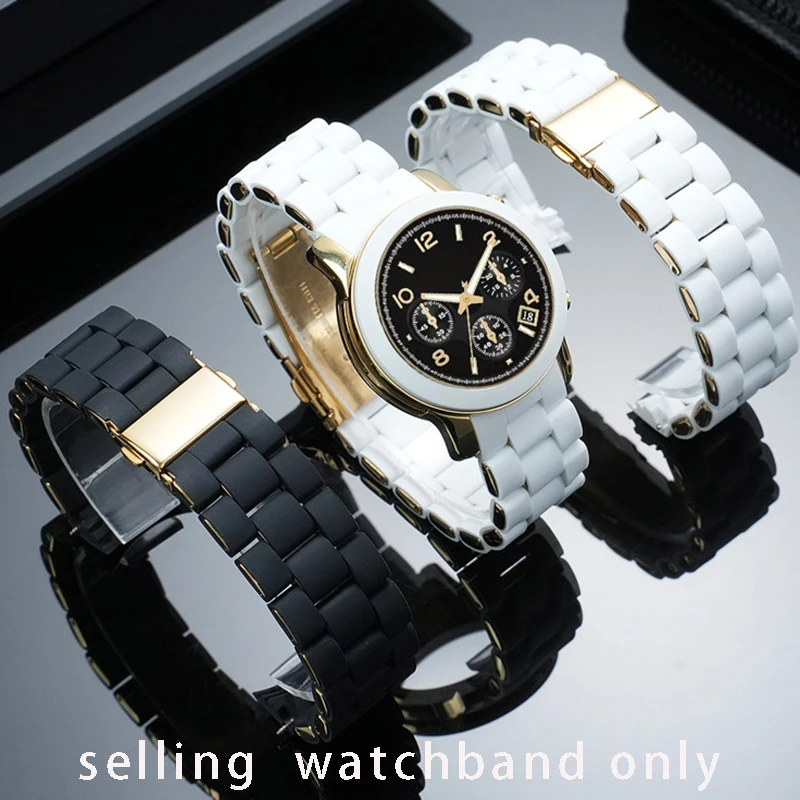 For Michael Kors 5159/5154 white rubber coated steel watch strap men's and women's fashionable watchband chain 20mm
For Michael Kors 5159/5154 white rubber coated steel watch strap men's and women's fashionable watchband chain 20mm