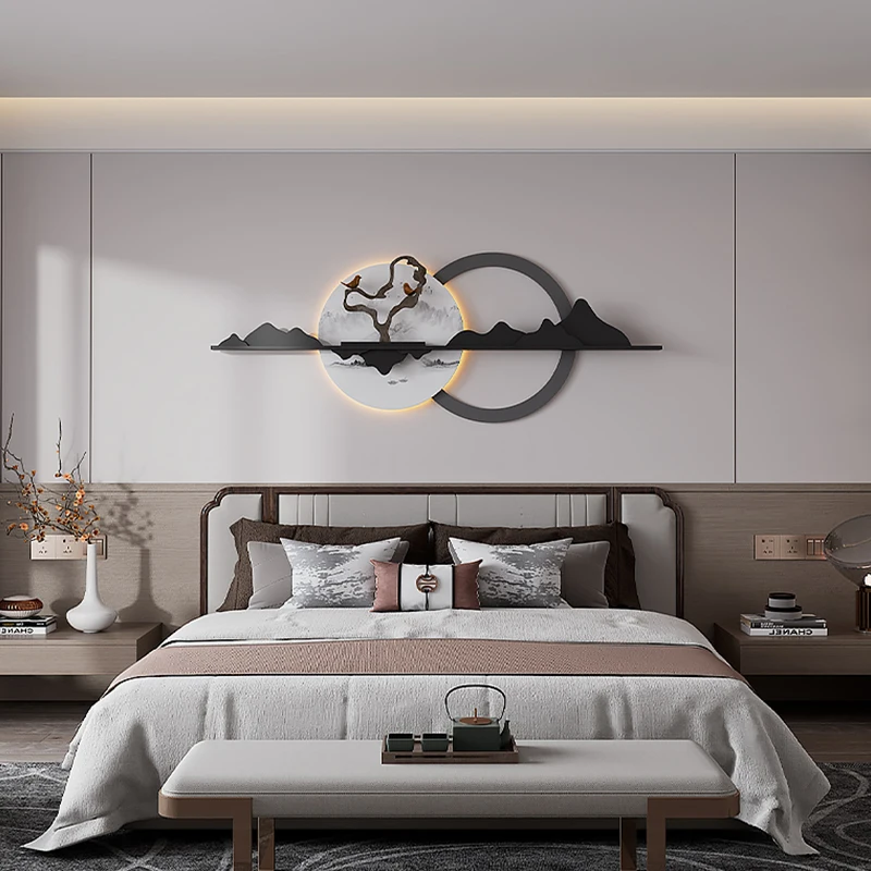 Simple living room wall decoration New Chinese sofa background wall with LED lamp decoration Landscape painting wall decoration
Simple living room wall decoration New Chinese sofa background wall with LED lamp decoration Landscape painting wall decoration