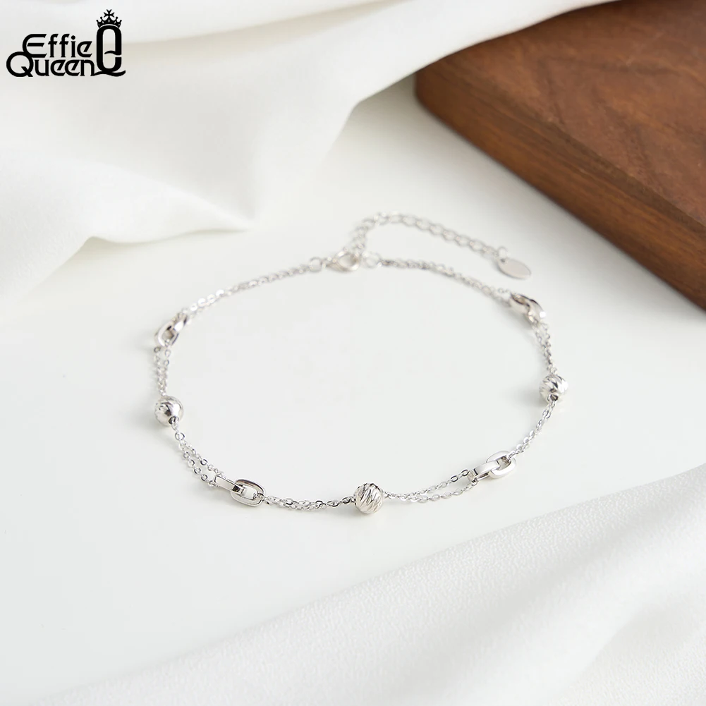 Effie Queen Real 925 Sterling Silver Fashion 5MM Beaded Anklet Chain Women Anniversary Retro Unique Dainty Foot Jewelry SA106
Effie Queen Real 925 Sterling Silver Fashion 5MM Beaded Anklet Chain Women Anniversary Retro Unique Dainty Foot Jewelry SA106