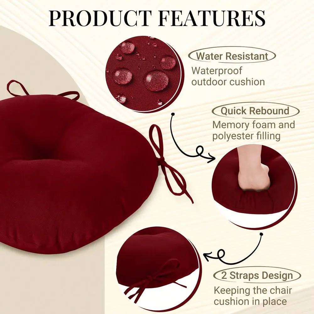 Round Outdoor Chair Cushions, Waterproof Memory Foam Bistro Patio Furniture Cushions 15 X 15 , 2 4 Pack For Home Garden Furnitu
Round Outdoor Chair Cushions, Waterproof Memory Foam Bistro Patio Furniture Cushions 15 X 15 , 2 4 Pack For Home Garden Furnitu