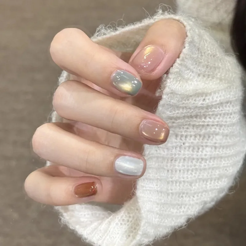 24pcs Candy Cat's Eye Press on Fake Nails Art Spring Colorful Full Cover Nail Tips Simple Sweet Short False Nail Square Manicure
24pcs Candy Cat's Eye Press on Fake Nails Art Spring Colorful Full Cover Nail Tips Simple Sweet Short False Nail Square Manicure