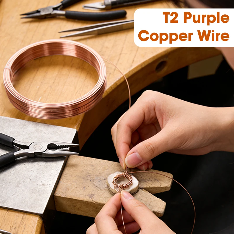 10M T2 Pure Copper Wire, Superfine Bare Copper Coil 100% Pure Copper Multi-Purpose for Electric Wire DIY Craft Soldering Rework
10M T2 Pure Copper Wire, Superfine Bare Copper Coil 100% Pure Copper Multi-Purpose for Electric Wire DIY Craft Soldering Rework